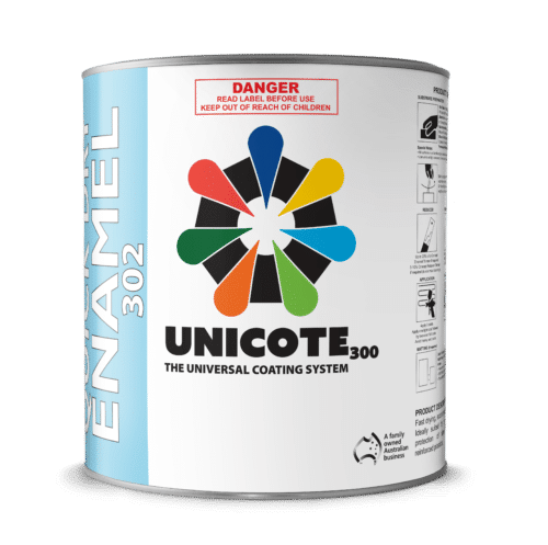 Concept Paints Unicote 300 2K Quick Dry Enamel 302 4Ltr Label 34613 - Edited